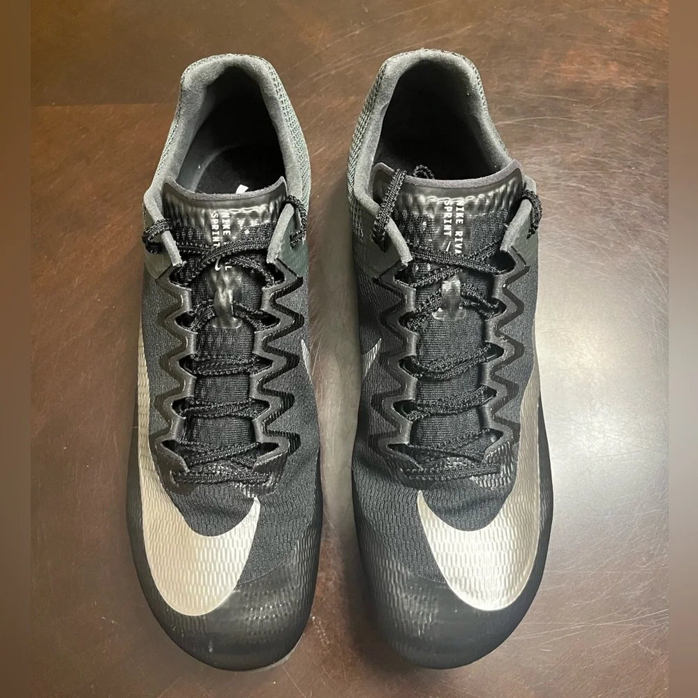 New Nike Zoom Rival Metallic Black travk Field shoes Size US 12 - Picture 7 of 15